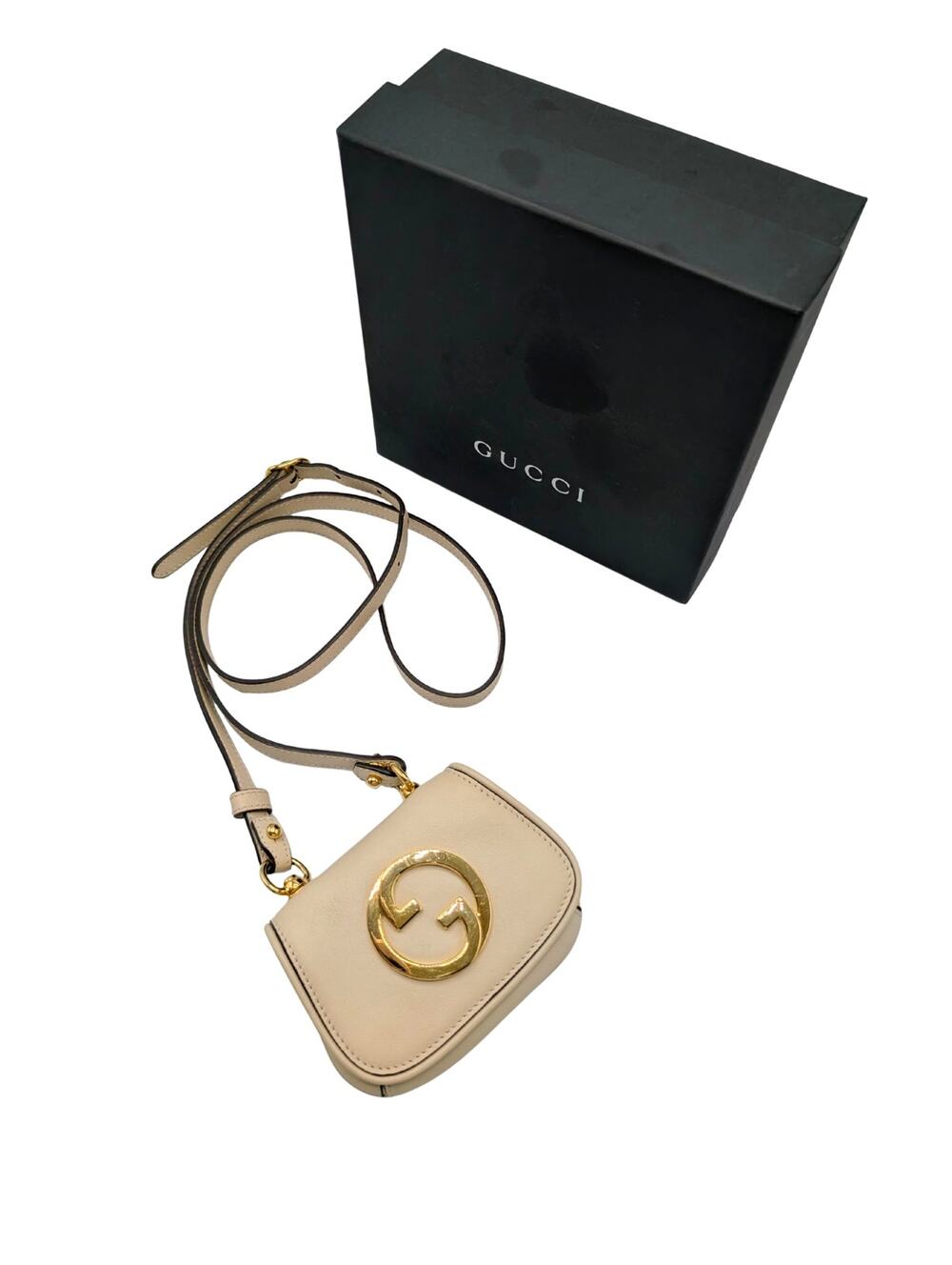 Gucci Cream Leather Blondie GG Mini Crossbody